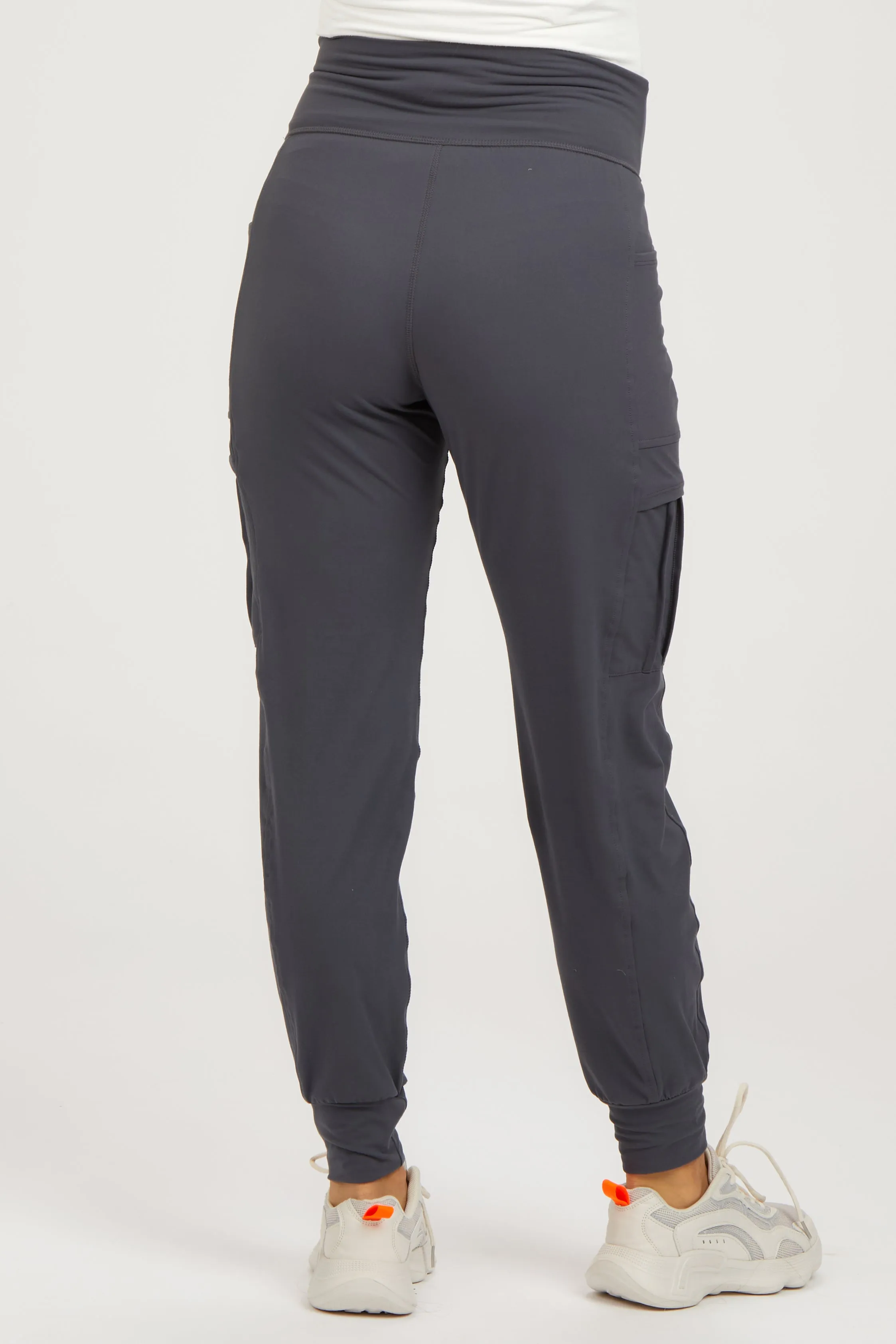 Charcoal Cargo Pocket Maternity Jogger Pants sold by Pinkblush product image thumbnail 4
