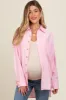 Pink Chambray Button Down Maternity Top sold by Pinkblush