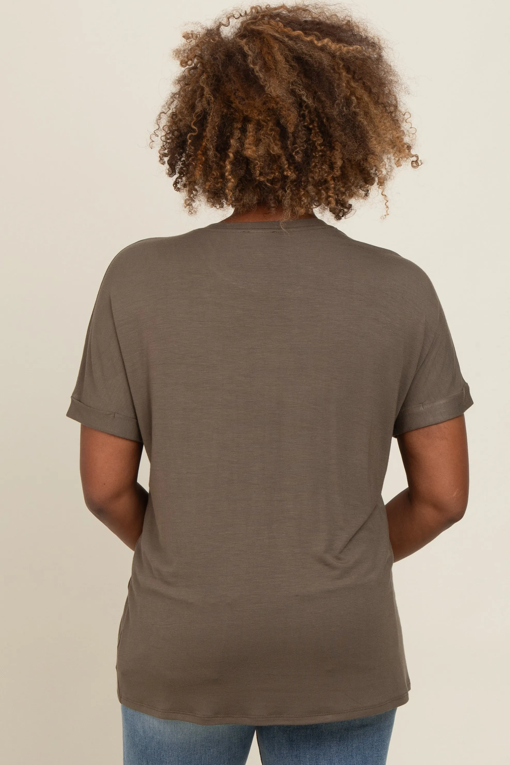 Olive Relaxed Fit T-Shirt sold by Pinkblush product image thumbnail 3