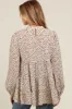Ivory Animal Print Mock Neck Tiered Maternity Top sold by Pinkblush