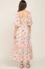 White Floral Puff Sleeve Maternity Maxi Dress sold by Pinkblush
