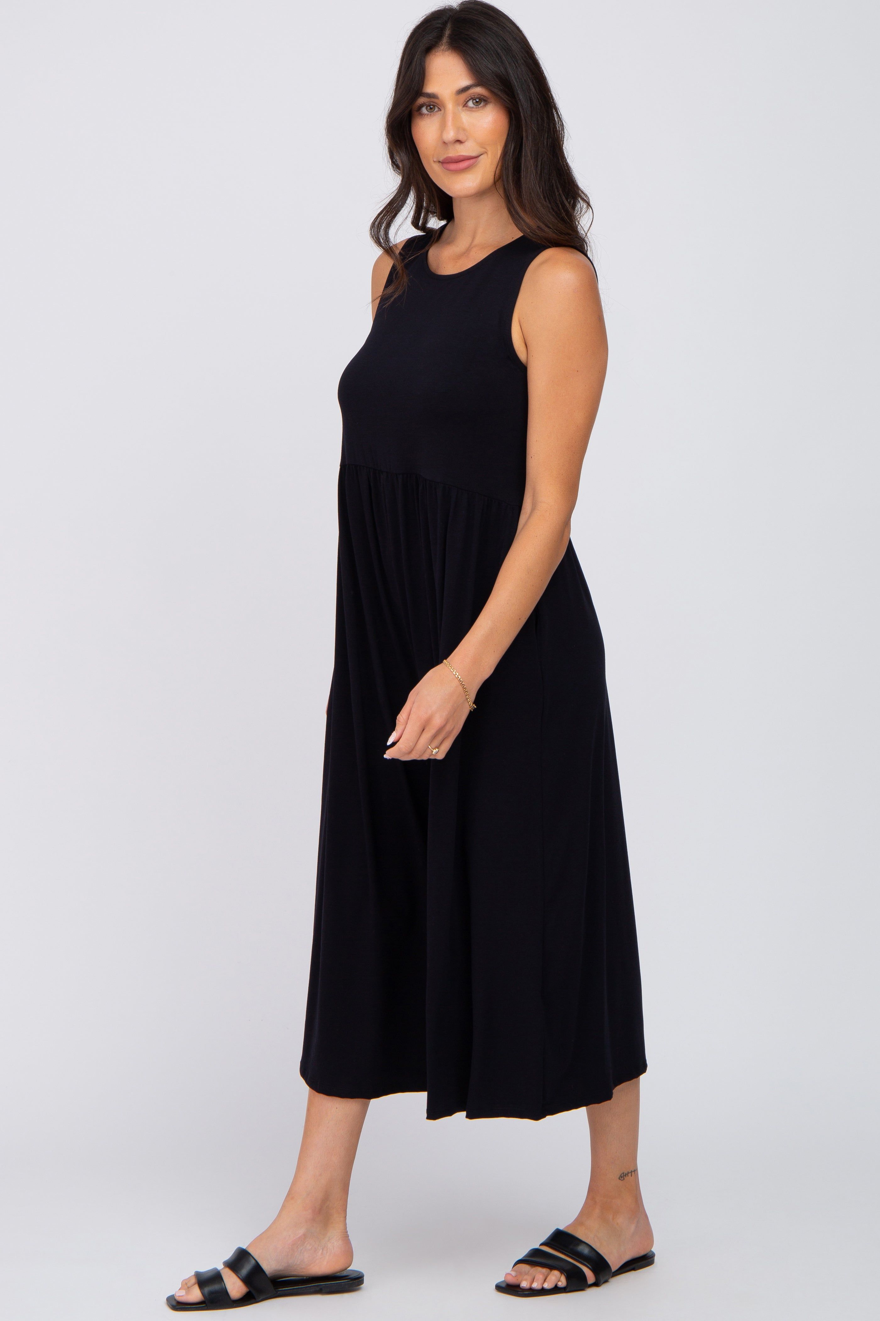 Black Wide Leg Crop Jumpsuit sold by Pinkblush product image thumbnail 2