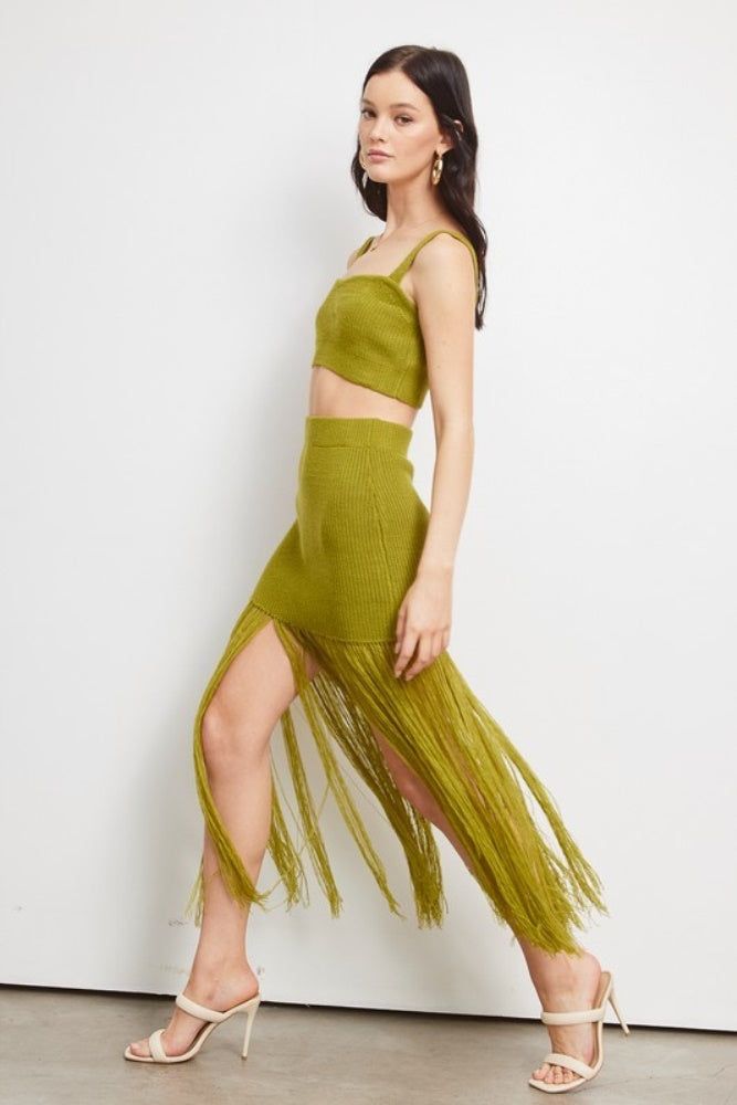 Moss Two Piece Set With Fringe sold by Pinkblush product image thumbnail 2