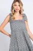 Sage Floral Shoulder Tie Maxi Dress sold by Pinkblush
