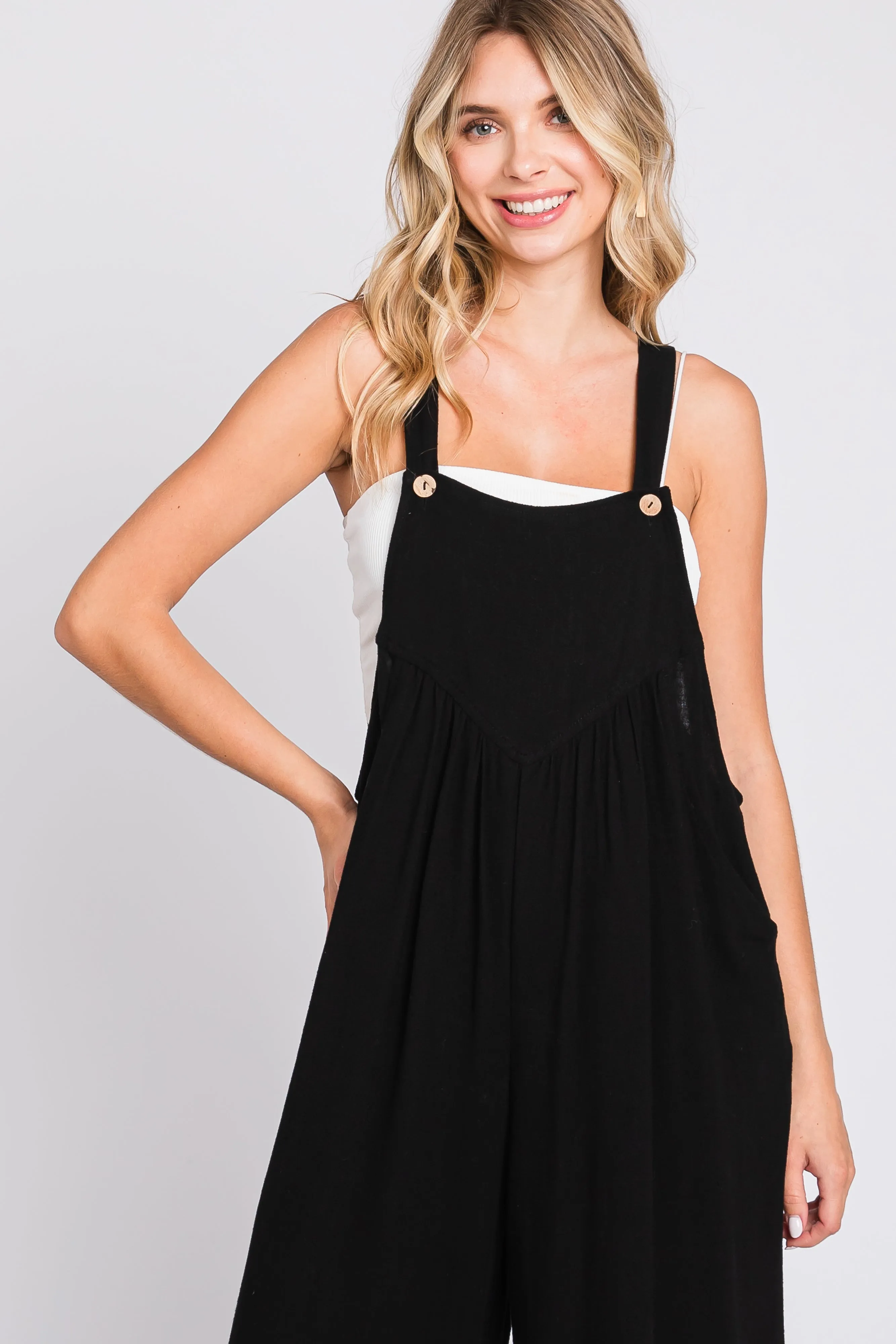 Black Wide Leg Overall sold by Pinkblush product image thumbnail 4