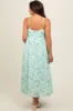 Mint Green Floral Eyelet V-Neck Maternity Midi Dress sold by Pinkblush