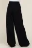 Black Wide Leg Fray Hem Sweatpants sold by Pinkblush