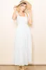 White Embroidered Eyelet Lace Maxi Dress sold by Pinkblush