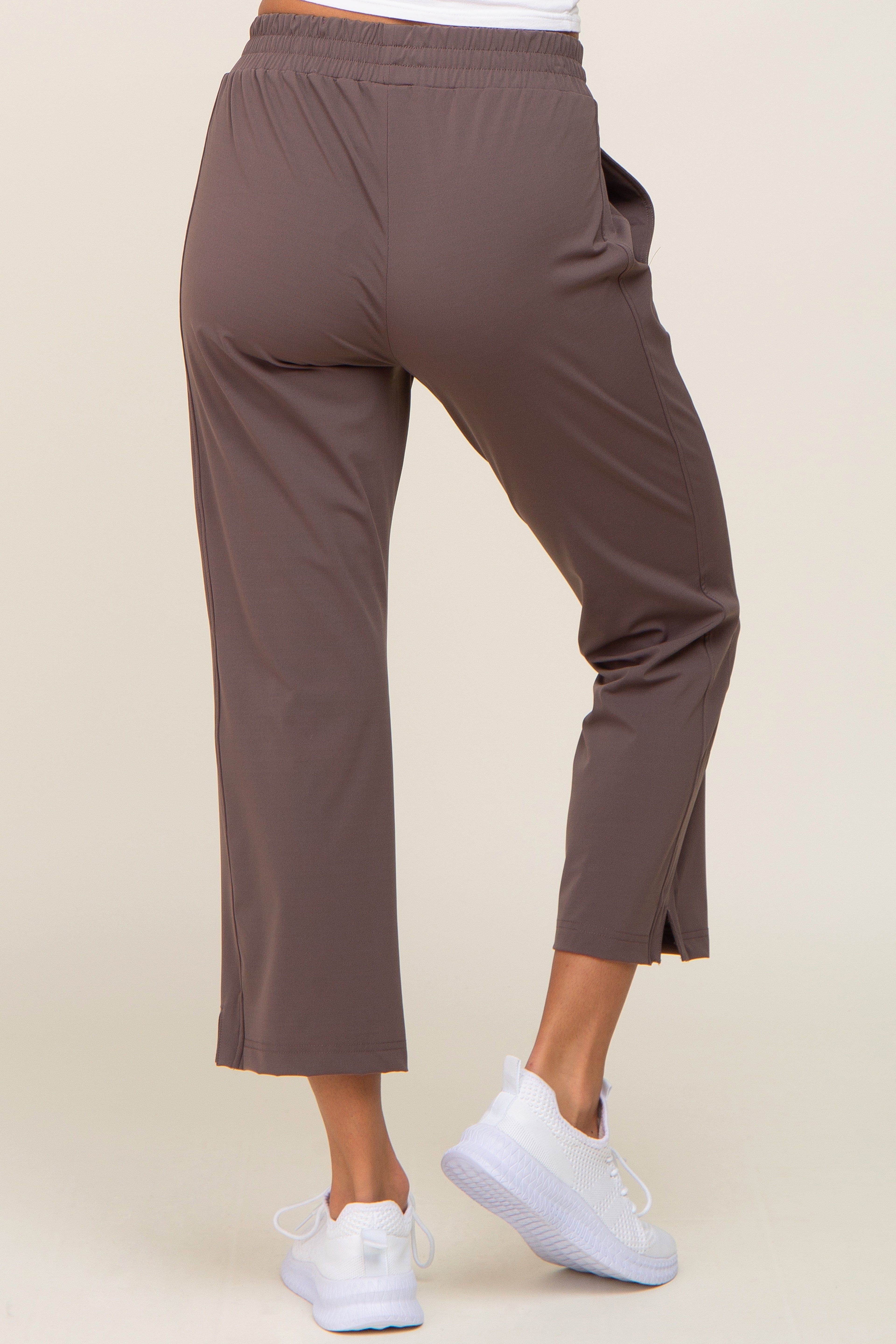 Brown Elastic Waist Capri Pants sold by Pinkblush product image thumbnail 4