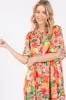 Cream Floral Satin Ruffle Short Flutter Sleeve Midi Dress sold by Pinkblush