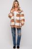 Taupe Textured Plaid Maternity Jacket sold by Pinkblush
