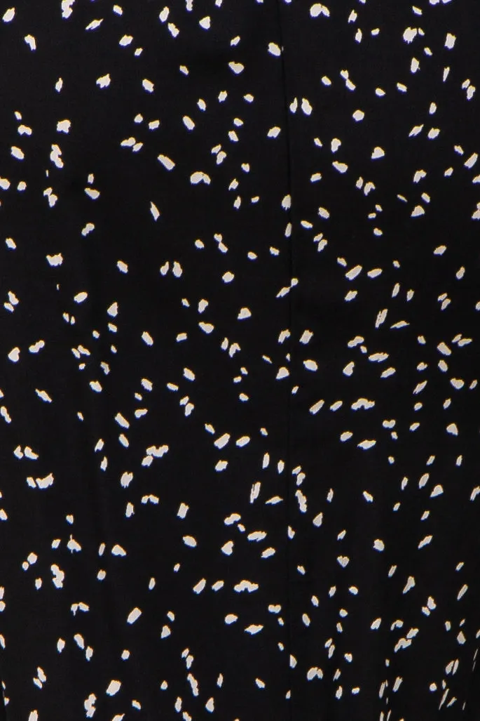 Black Printed Long Sleeve Maternity Midi Dress sold by Pinkblush product image thumbnail 4