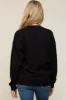 Black Soft Knit Fleece Lined Maternity Sweatshirt sold by Pinkblush