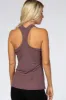 Mauve Solid Active Racerback Tank Top sold by Pinkblush