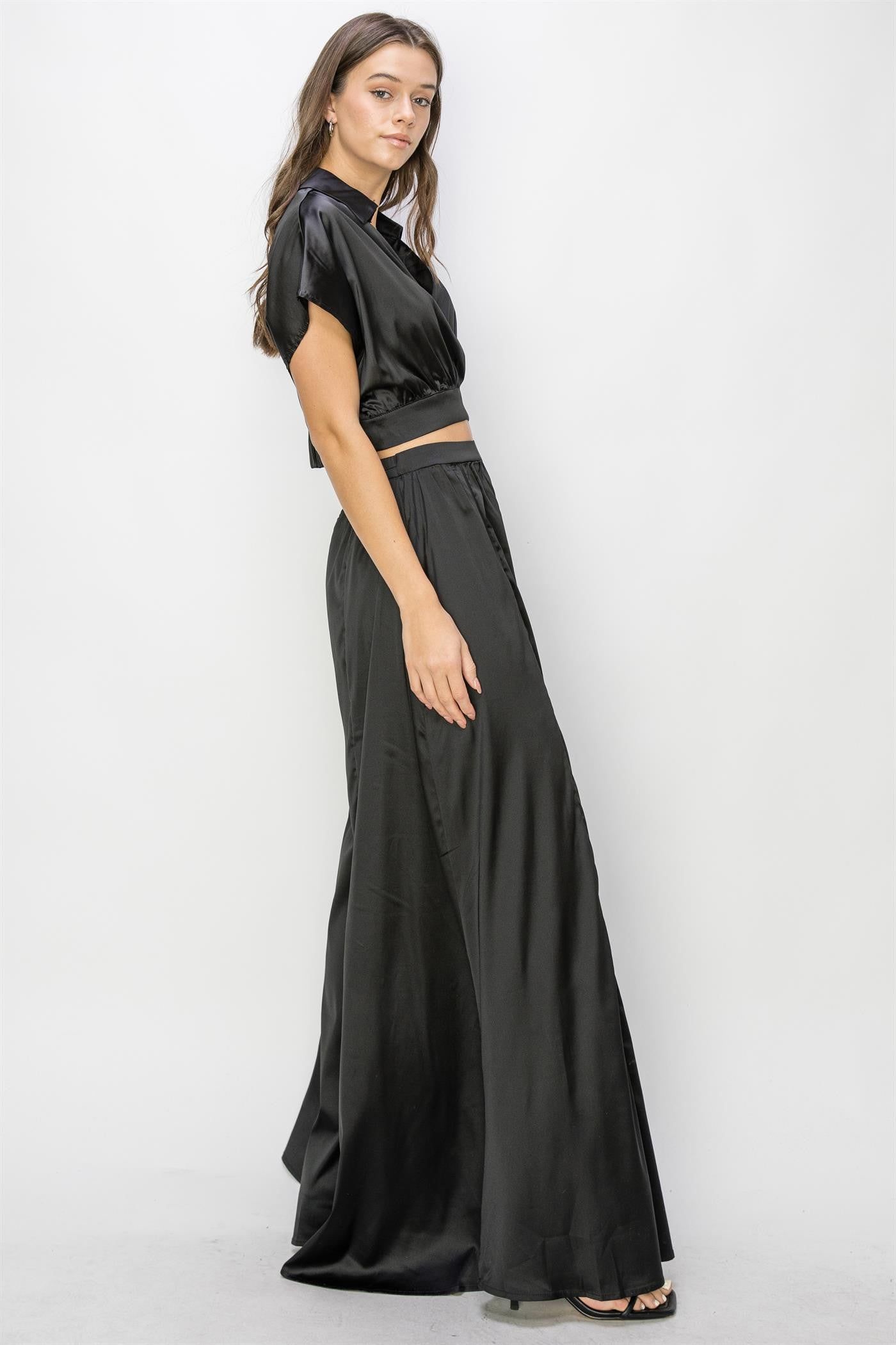 Black Top And Pants Two-Piece Set sold by Pinkblush product image thumbnail 2