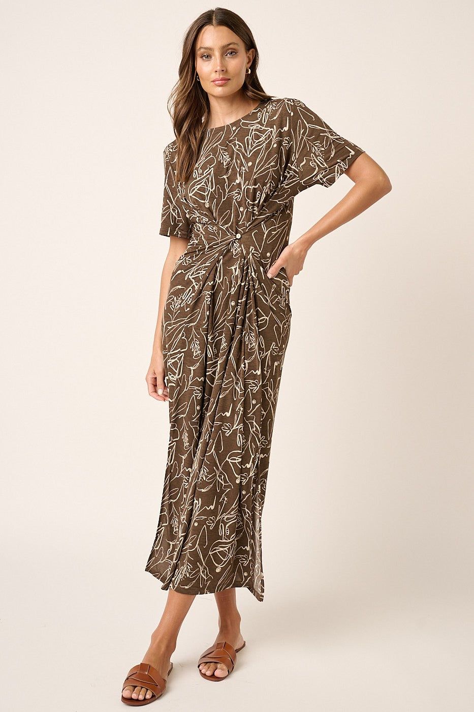 Mocha Two-Way Maxi Dress sold by Pinkblush product image thumbnail 2