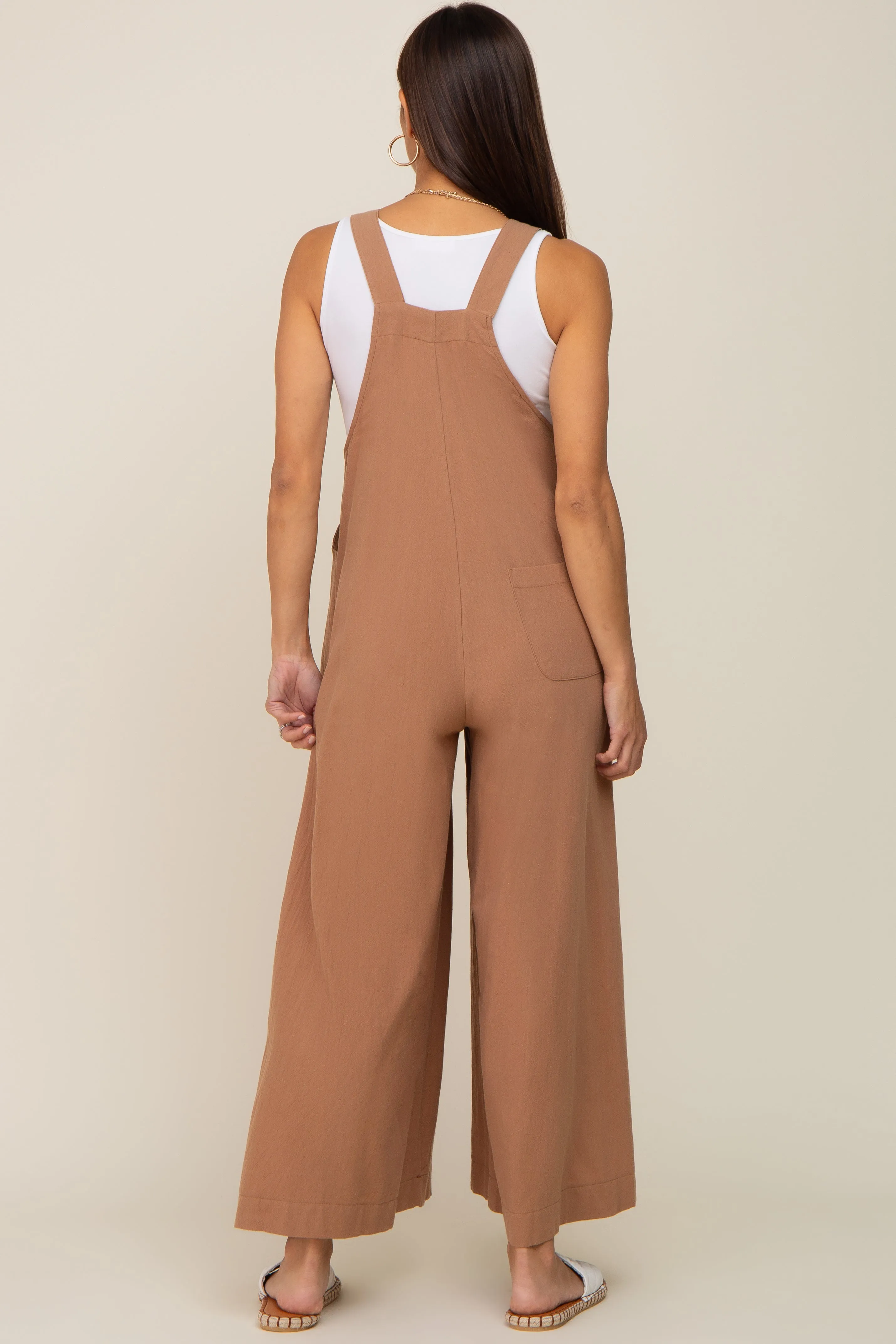 Mocha Maternity Wide Leg Jumpsuit sold by Pinkblush product image thumbnail 3