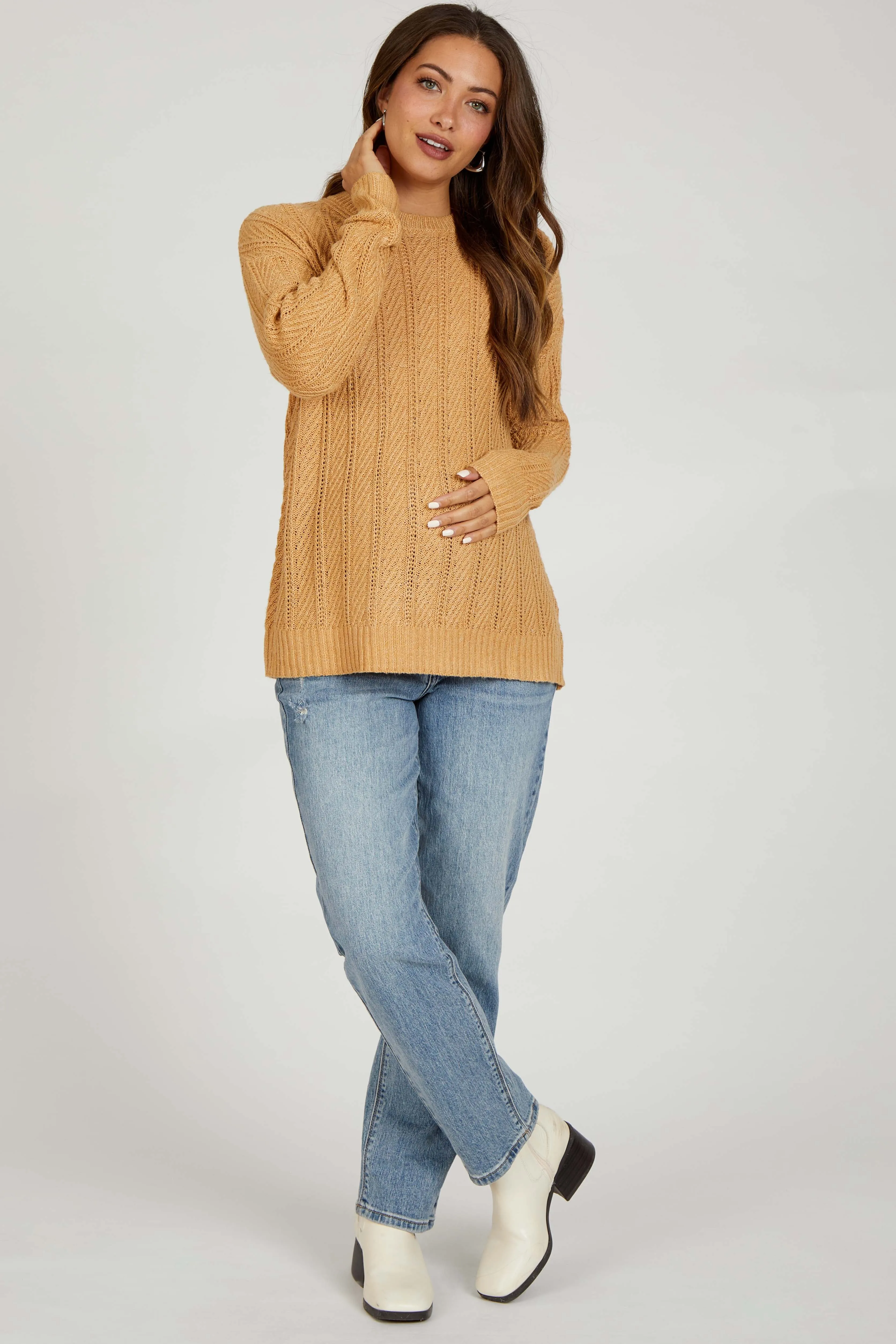 Camel Pattern Knit Maternity Sweater sold by Pinkblush product image thumbnail 4