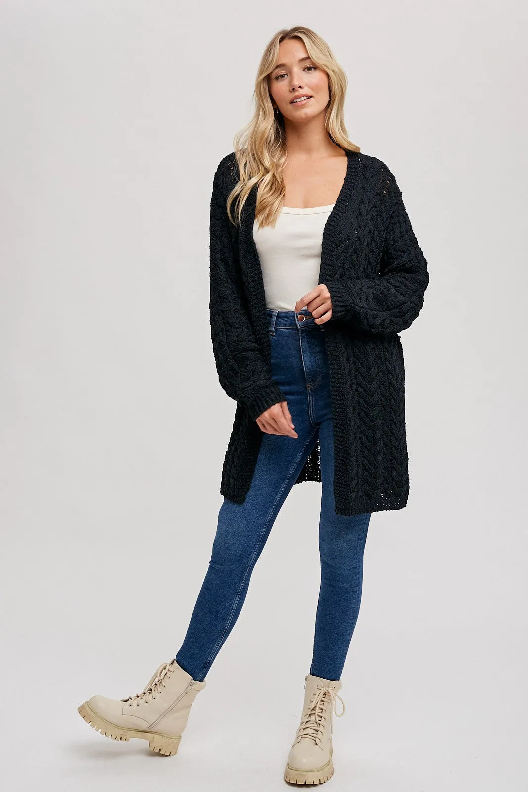 Black Knit Cardigan sold by Pinkblush product image thumbnail 2