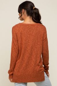 Rust Knit Long Sleeve Top sold by Pinkblush