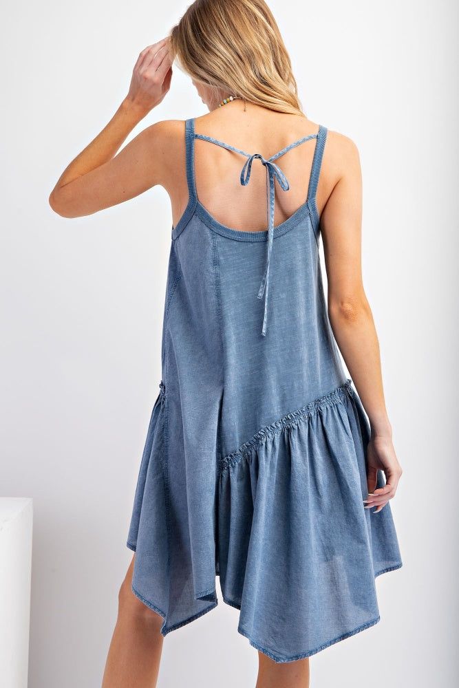 Washed Denim Mineral Washed Cami Dress sold by Pinkblush product image thumbnail 4