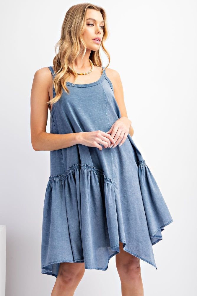 Washed Denim Mineral Washed Cami Dress sold by Pinkblush product image thumbnail 2