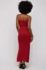 Rust Open Knit Crochet Midi Dress sold by Pinkblush