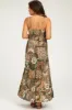 Olive Floral Paisley Front Twist Maternity Maxi Dress sold by Pinkblush