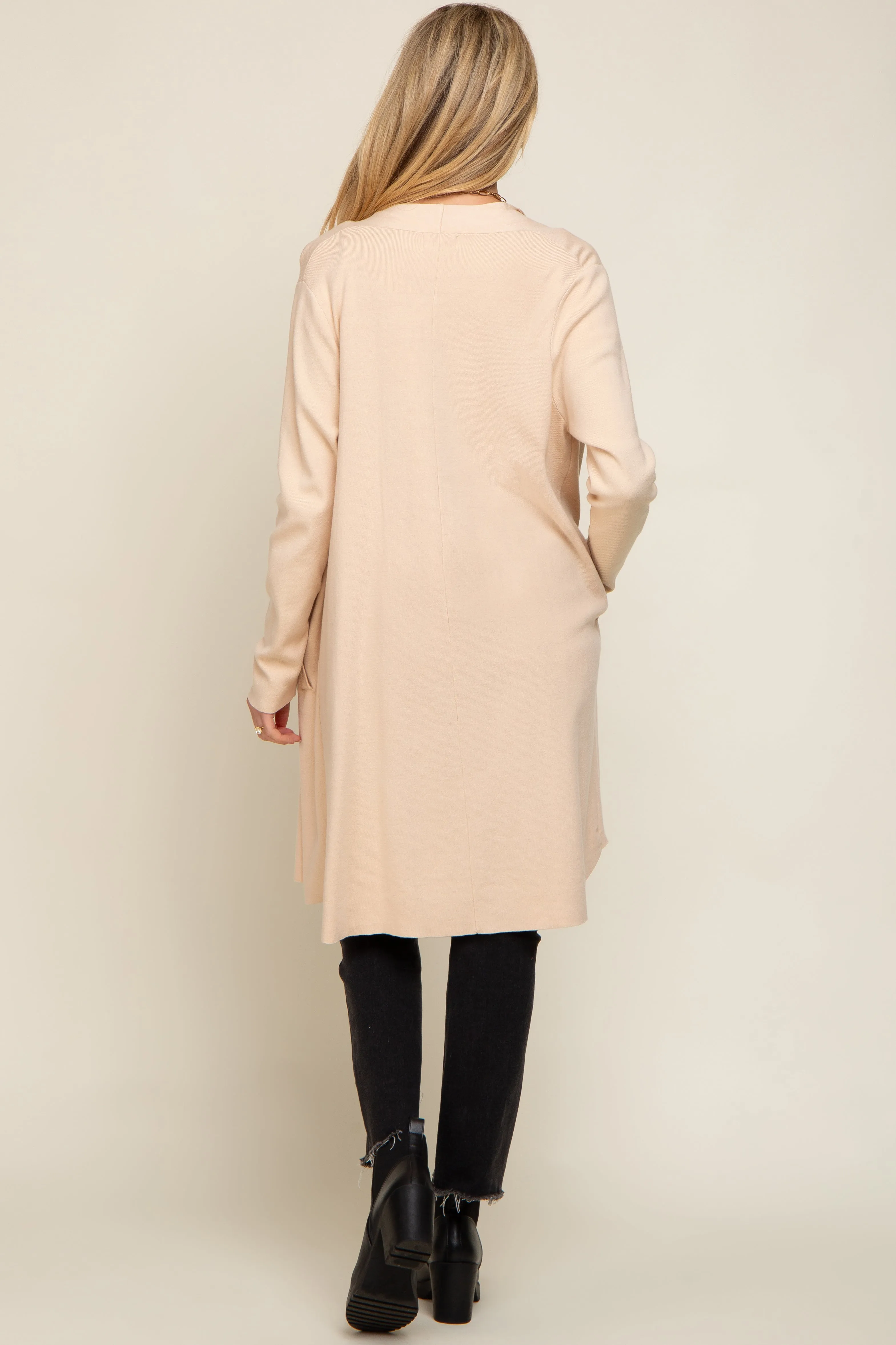 Cream Draped Maternity Cardigan sold by Pinkblush product image thumbnail 4