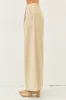 Taupe Flattering Cotton High Waisted Wide Leg Pants sold by Pinkblush