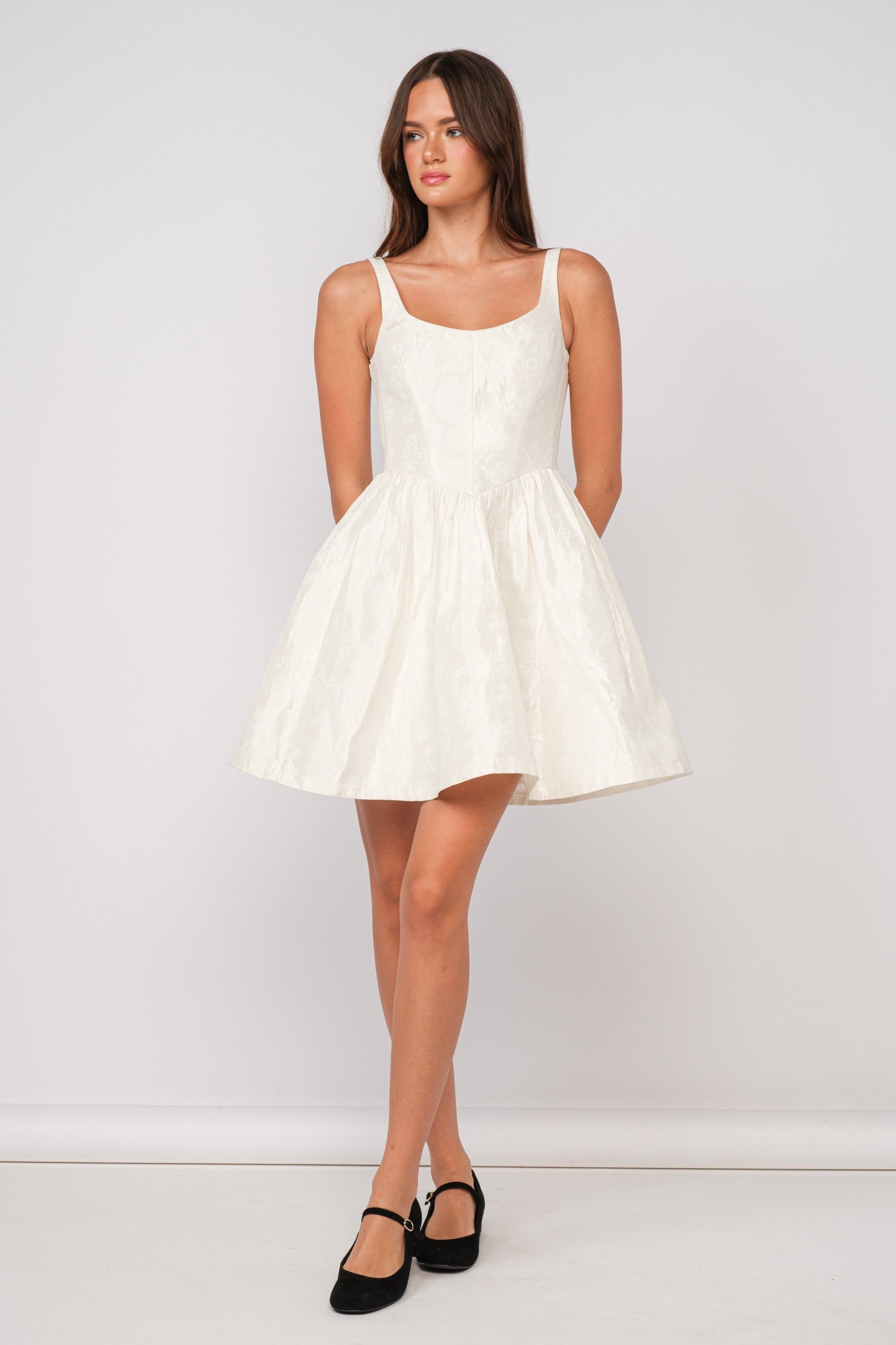 Ivory Textured Dress sold by Pinkblush product image thumbnail 4