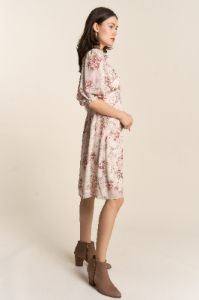 Cream Vintage Floral Print Dress sold by Pinkblush