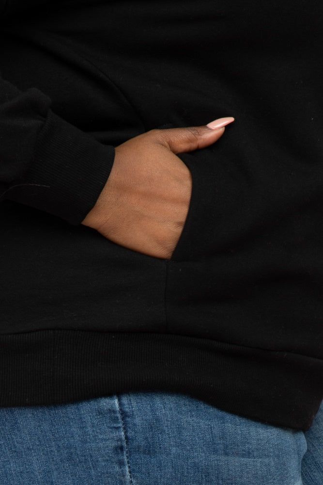 Black Pocketed Plus Sweatshirt sold by Pinkblush product image thumbnail 5