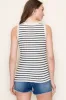 Navy Striped Knit Sleeveless Top sold by Pinkblush