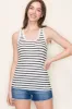 Navy Striped Knit Sleeveless Top sold by Pinkblush