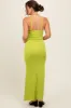 Lime Ribbed Fitted Maternity Maxi Dress sold by Pinkblush