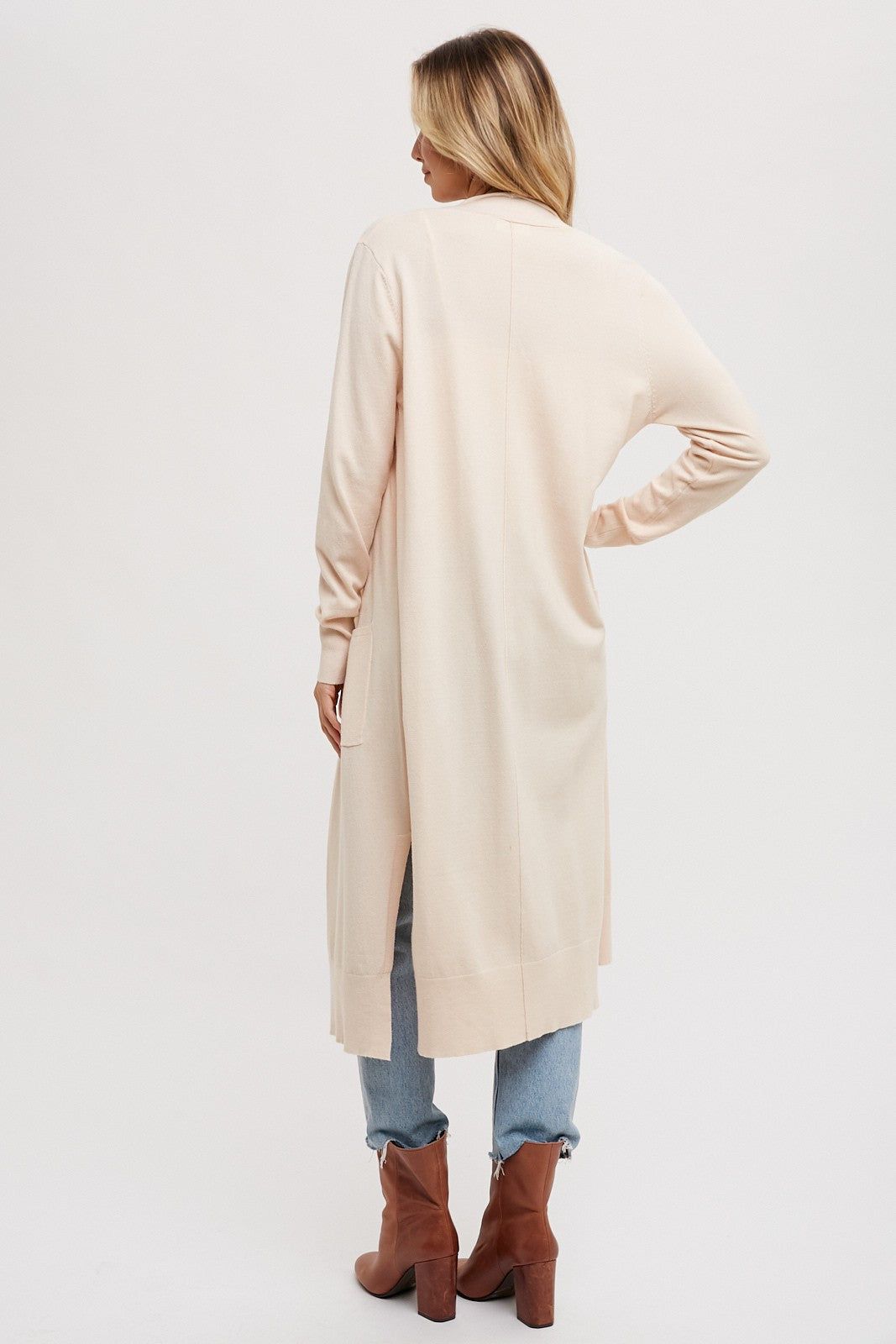 Cream Long Cardigan sold by Pinkblush product image thumbnail 3