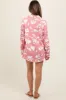 Mauve Floral Button Up Long Sleeve Maternity Short Set sold by Pinkblush