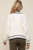 White Contrast Knit Maternity Cardigan sold by Pinkblush