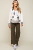 White Contrast Knit Maternity Cardigan sold by Pinkblush
