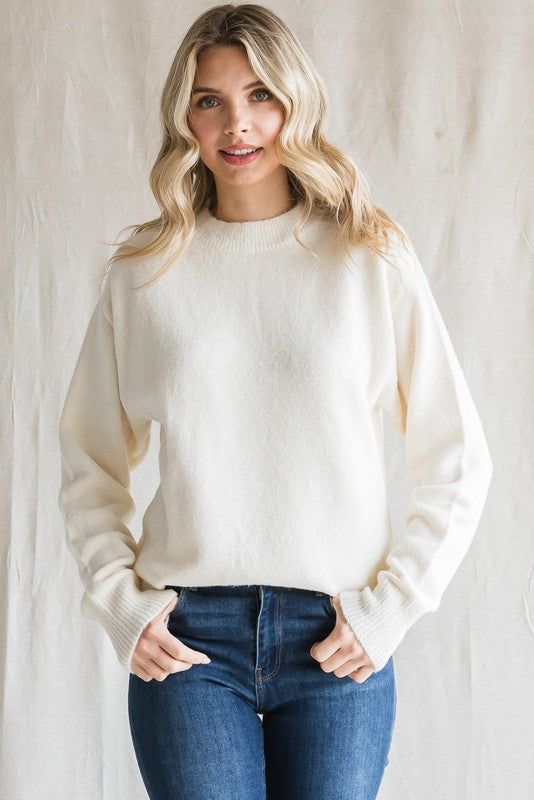 Ivory Basic Maternity Sweater sold by Pinkblush product image thumbnail 5