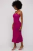 Magenta Open Knit Crochet Midi Dress sold by Pinkblush