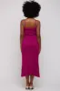 Magenta Open Knit Crochet Midi Dress sold by Pinkblush