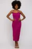 Magenta Open Knit Crochet Midi Dress sold by Pinkblush