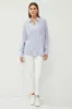 Blue Striped Basic Button Down Top sold by Pinkblush