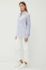 Blue Striped Basic Button Down Top sold by Pinkblush
