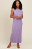 Lavender Ribbed Knit Sleeveless Dress sold by Pinkblush