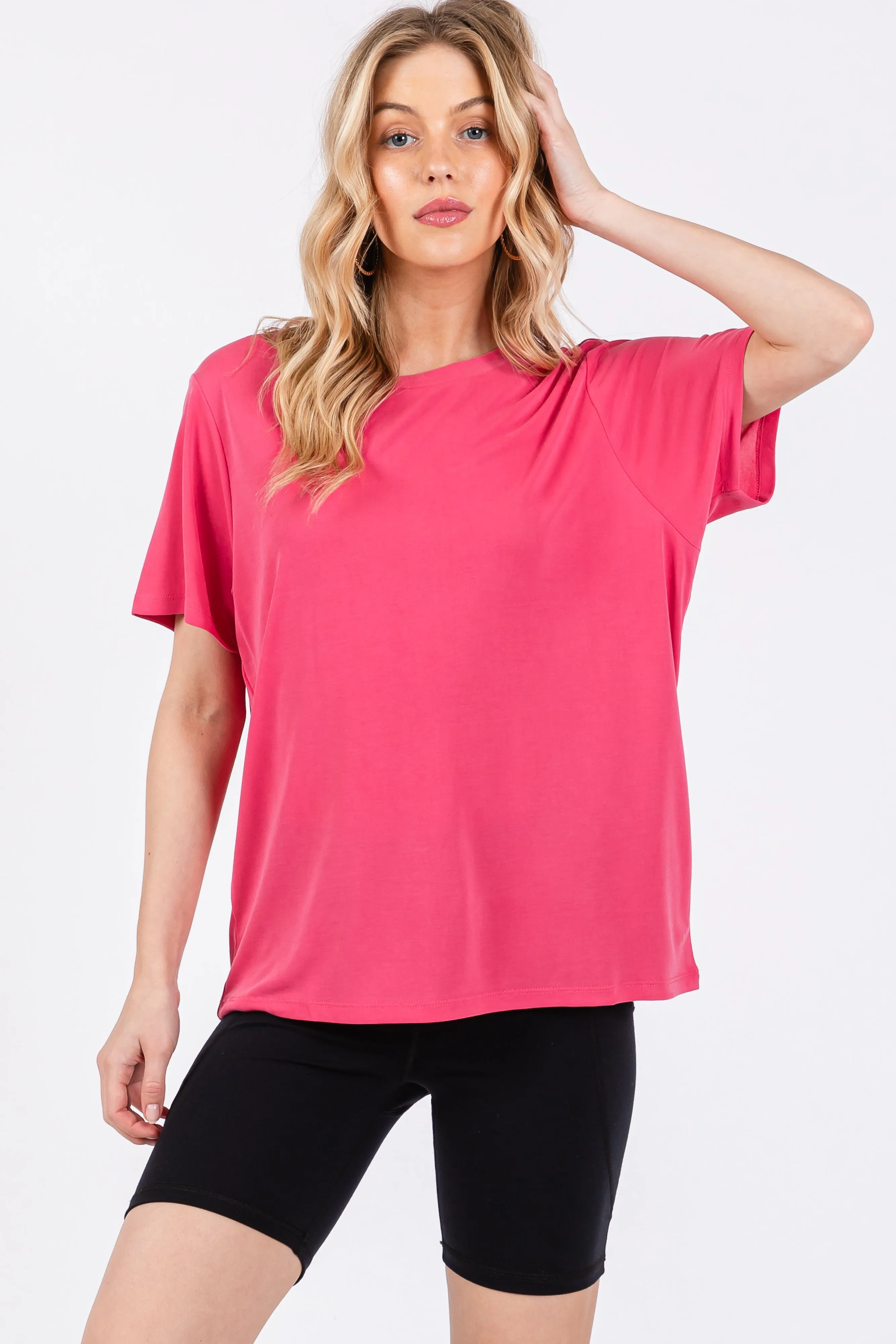 Magenta Dolman Sleeve Maternity Top sold by Pinkblush product image thumbnail 5