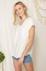 Ivory V-Neck Pocket Short Sleeve Maternity Shirt sold by Pinkblush