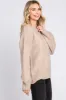 Taupe Ribbed Cuff Sweater sold by Pinkblush